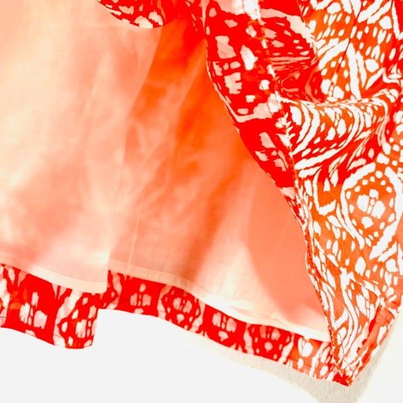 J.Crew Size Large Orange Mini Skirt with Liner and Pockets - Picture 7 of 7
